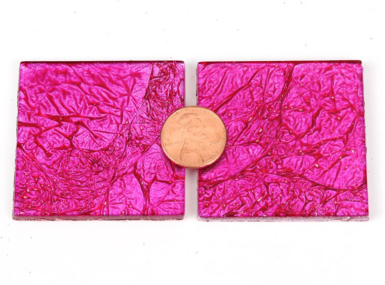Hot Pink Foil Mosaic Tile 48 Mm (Case of 1)