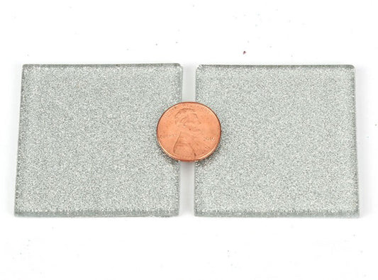 Silver Glitter Mosaic Tile 48 Mm (Case of 1)