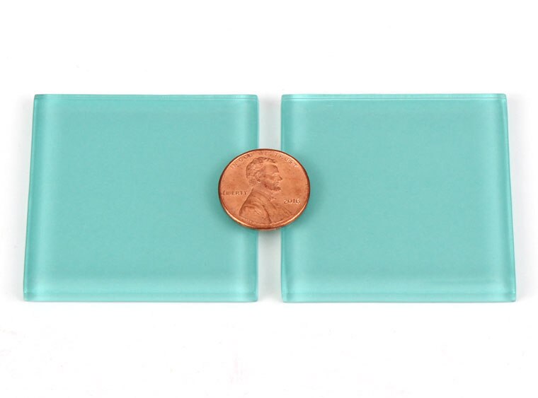Aqua Green Crystal Glass Mosaic Tile 48 Mm (Case of 1)