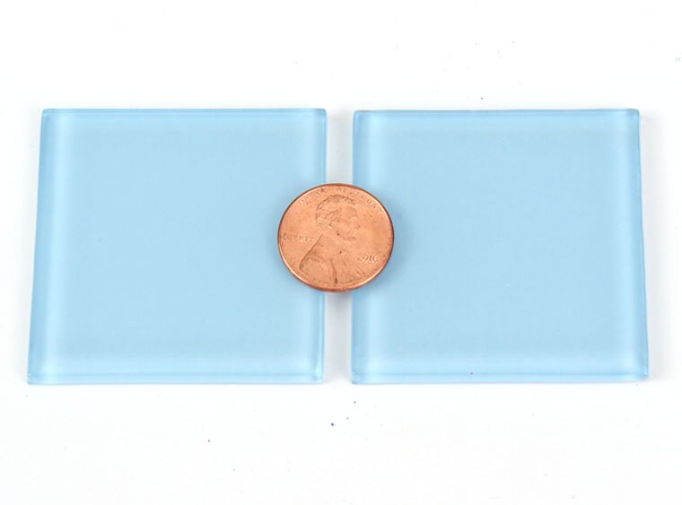 Baby Blue Crystal Glass Mosaic Tile 48 Mm (Case of 1)