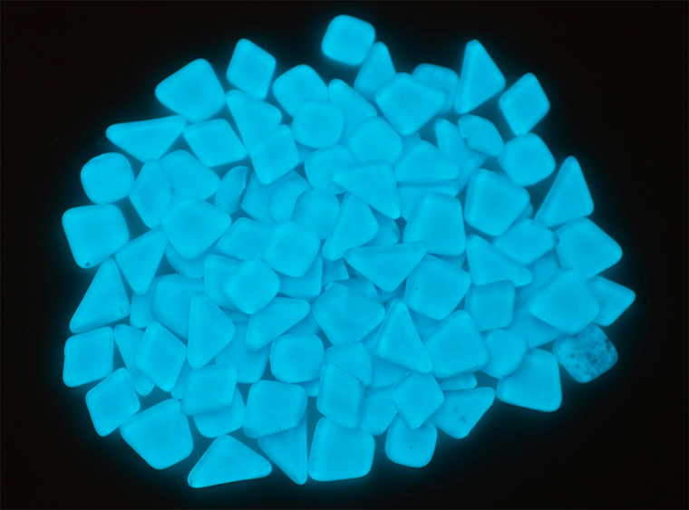 Blue Glow Tile Assorted Shapes (Case of 1)