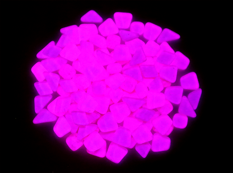 Pink Glow Tile Assorted Shapes (Case of 1)
