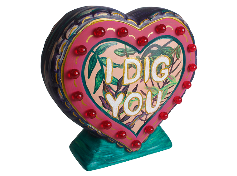 Bisque Lighted Heart Lamp (Case of 3)