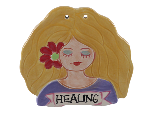 Bisque Happy Chica Wall Plaque (Case of 8)