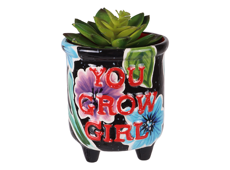 Bisque You Grow Girl Planter (Case of 4)