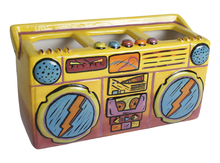 Bisque Boombox Planter (Case of 2)