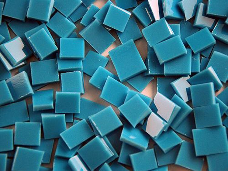 Turquoise Blue Opalescent Bits (Case of 1)