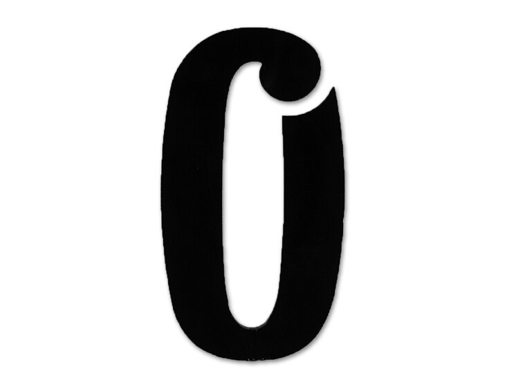 Number 0 Glass Design (Case of 1)