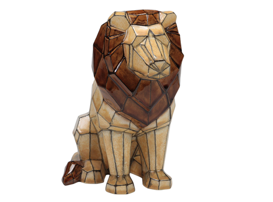 Bisque Faceted Lion (Case of 2)