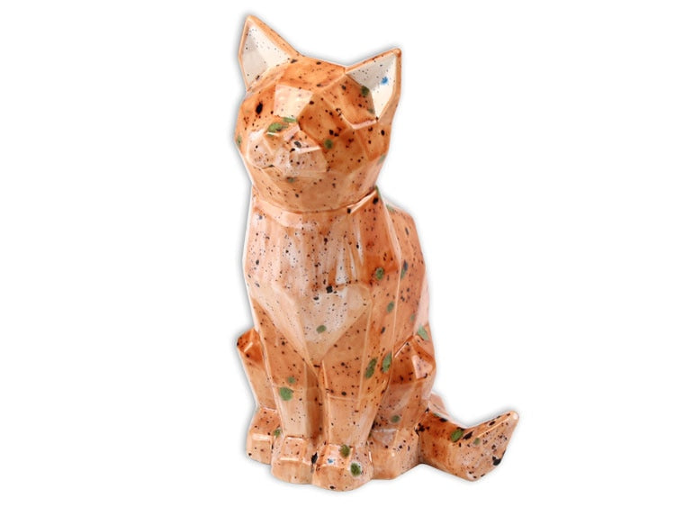 Bisque Faceted Cat (Case of 2)