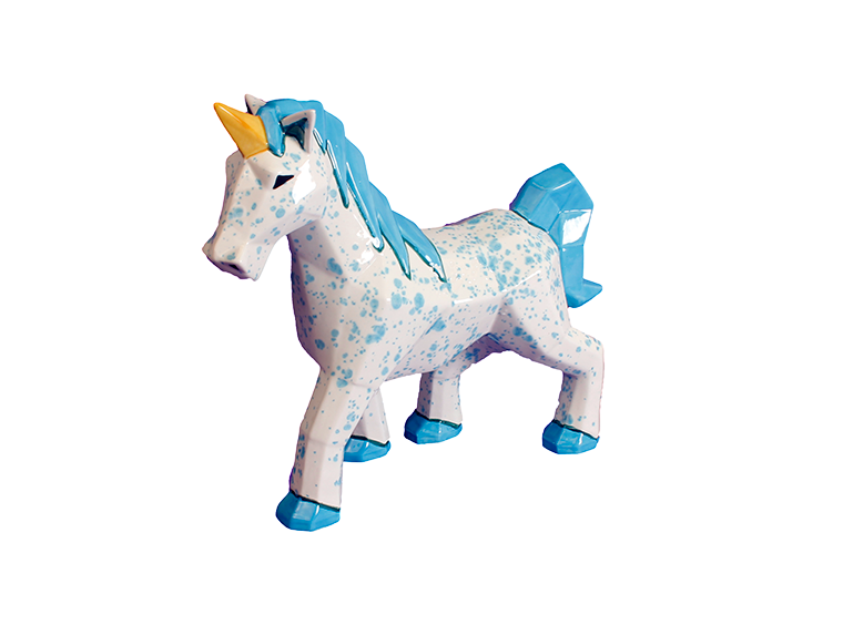 Bisque Faceted Unicorn (Case of 2)