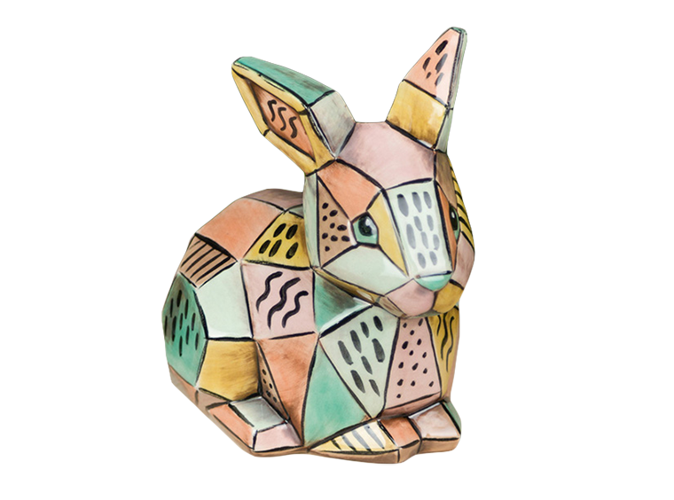 Bisque Bunny Facet-Ini (Case of 6)