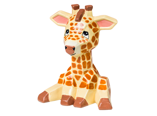 Bisque Giraffe Facet-Ini (Case of 6)