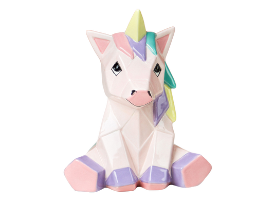 Bisque Unicorn Facet-Ini (Case of 6)