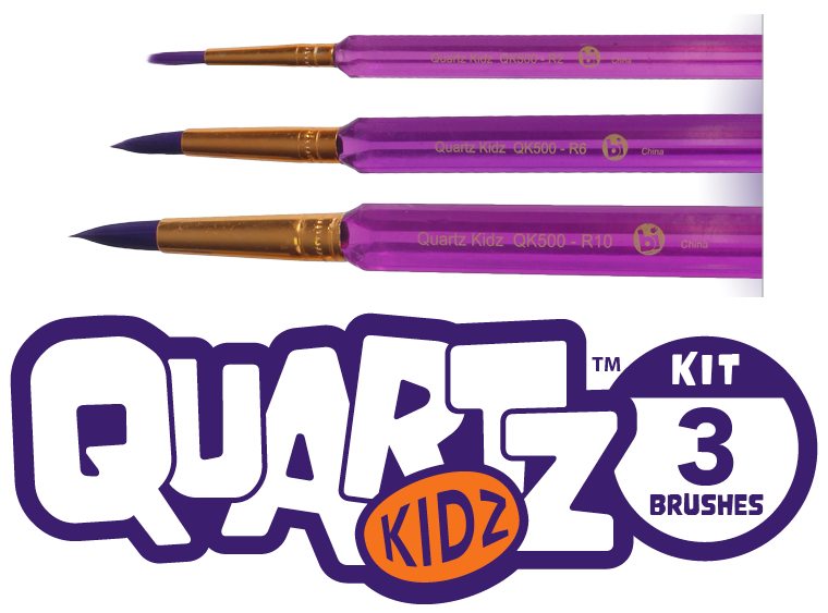 Quartz Kidz Brush Set - 3 Piece Set (Case of 3)