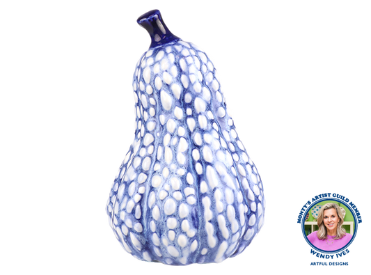 Bisque Stoneware Bumpy Gourd (Case of 2)