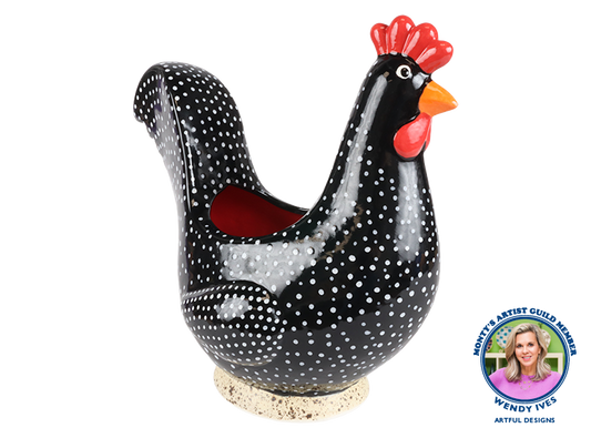 Bisque Stoneware Cock-A-Doodle Planter (Case of 1)