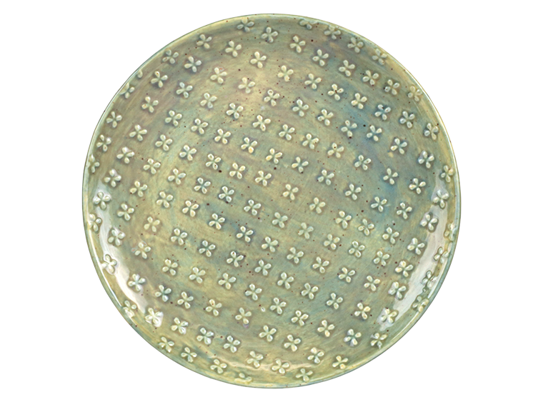 Bisque Stoneware Cross Stitch Salad Plate (Case of 4)