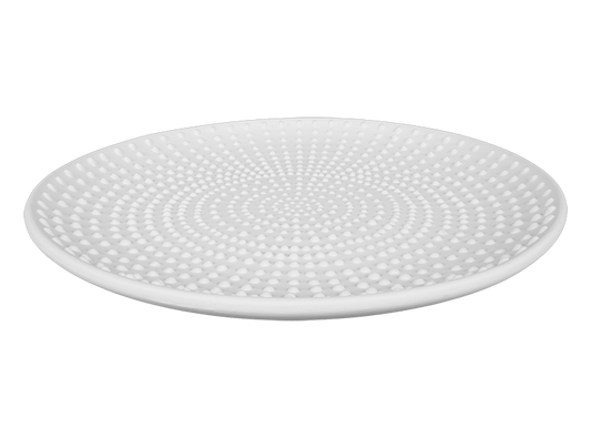 Bisque Stoneware Pointillistic Dinner Plate (Case of 4)