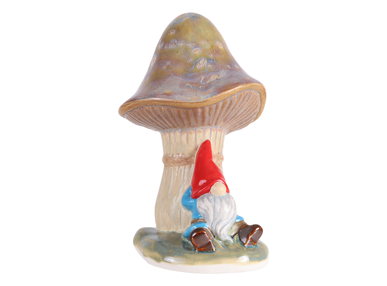 Bisque Stoneware Napping Gnome Figurine (Case of 2)