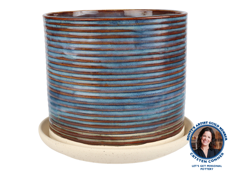 Bisque Stoneware Savvy Planter Lg (Case of 1)