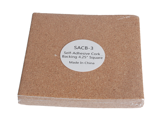 Self-Adhesive Cork Backing - 4.25" Square (Case of 12)
