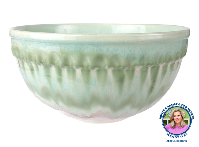 Bisque Stoneware Medium Vintage Mixing Bowl (Case of 6)