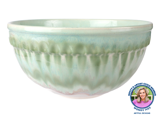Bisque Stoneware Medium Vintage Mixing Bowl (Case of 6)