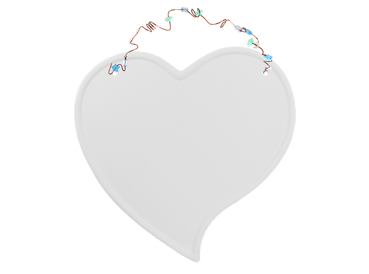 Bisque Heart Plaque Kit (Case of 8)