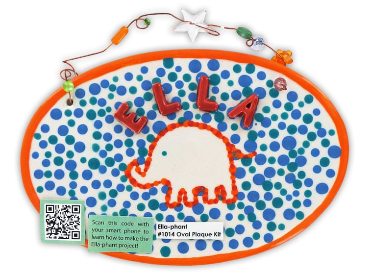 Bisque Oval Plaque Kit (Case of 8)