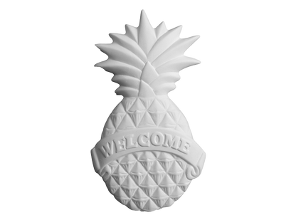 Bisque Pineapple Welcome Plaque (Case of 6)