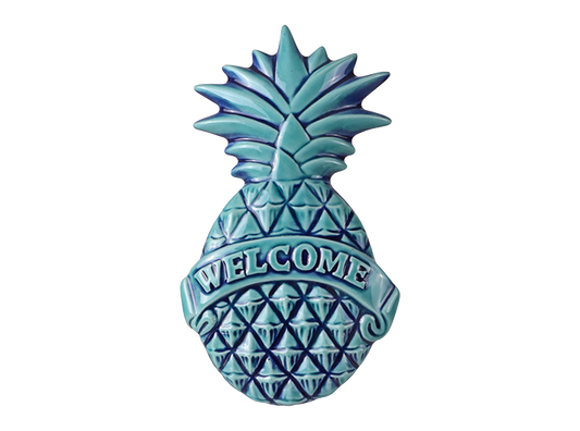 Bisque Pineapple Welcome Plaque (Case of 6)
