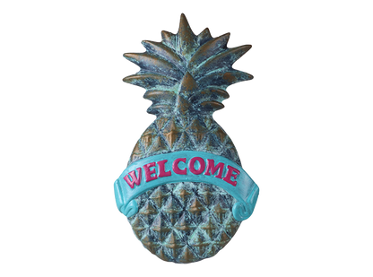 Bisque Pineapple Welcome Plaque (Case of 6)