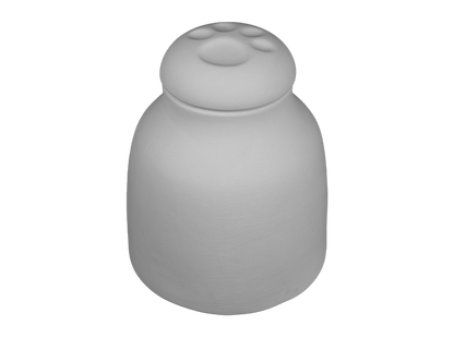 Bisque Small Paw Print Jar (Case of 4)