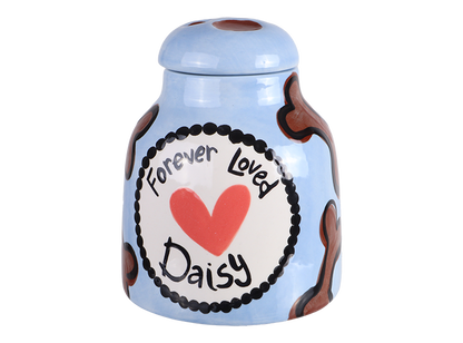 Bisque Small Paw Print Jar (Case of 4)