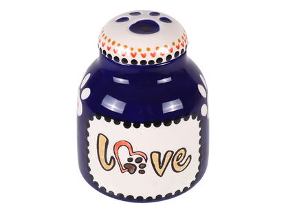 Bisque Small Paw Print Jar (Case of 4)