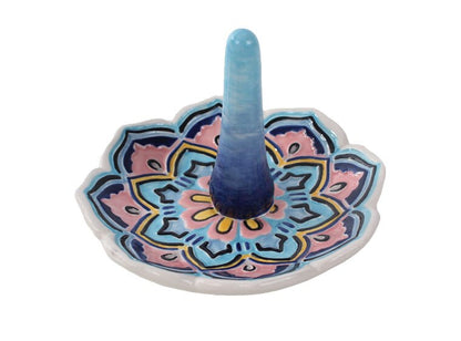 Bisque Flower Ring Holder (Case of 6)