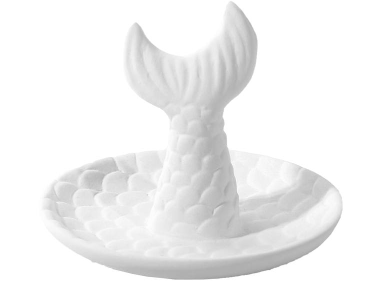 Bisque Mermaid Tail Ring Holder (Case of 6)