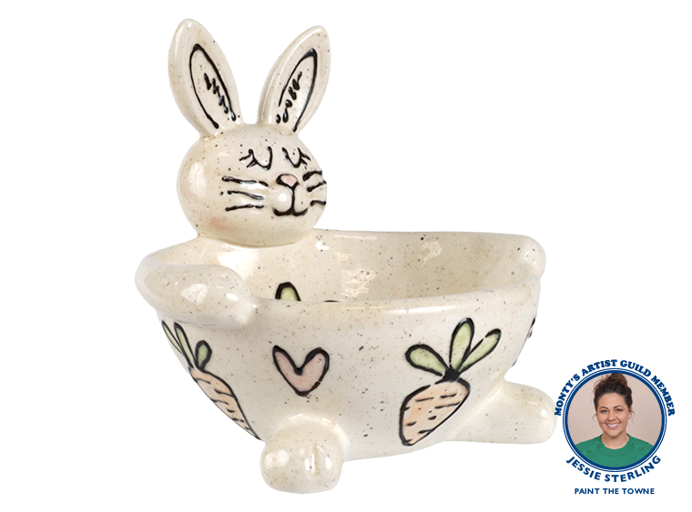 Bisque Rabbit Bowl (Case of 4)