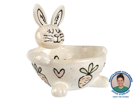 Bisque Rabbit Bowl (Case of 4)