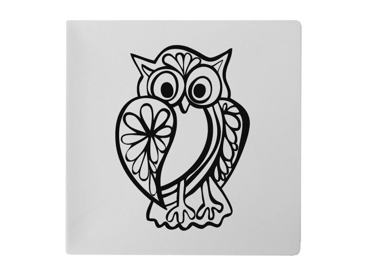 Bisque Baroque Owl Plate (Case of 6)