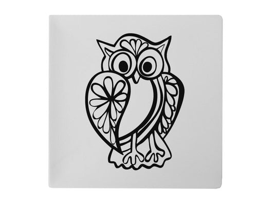 Bisque Baroque Owl Plate (Case of 6)