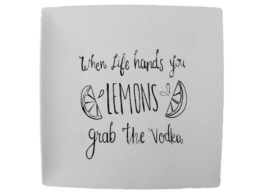 Bisque Grab The Vodka Plate (Case of 6)