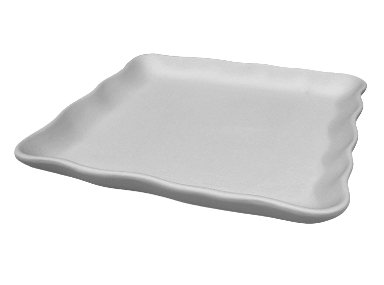 Bisque Sassy Square Plate (Case of 6)