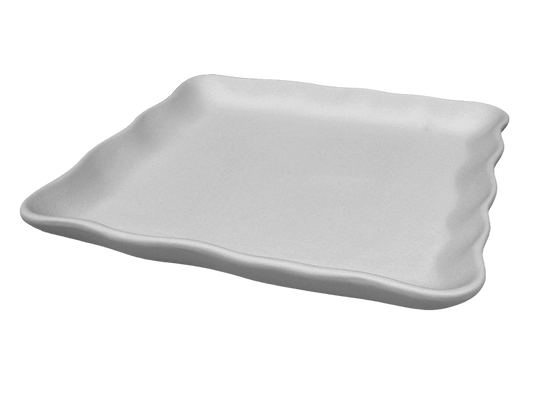 Bisque Sassy Square Plate (Case of 6)