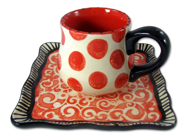 Bisque Sassy Square Plate (Case of 6)