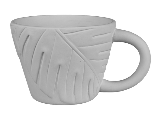 Bisque Monstera Leaf Latte Mug (Case of 6)