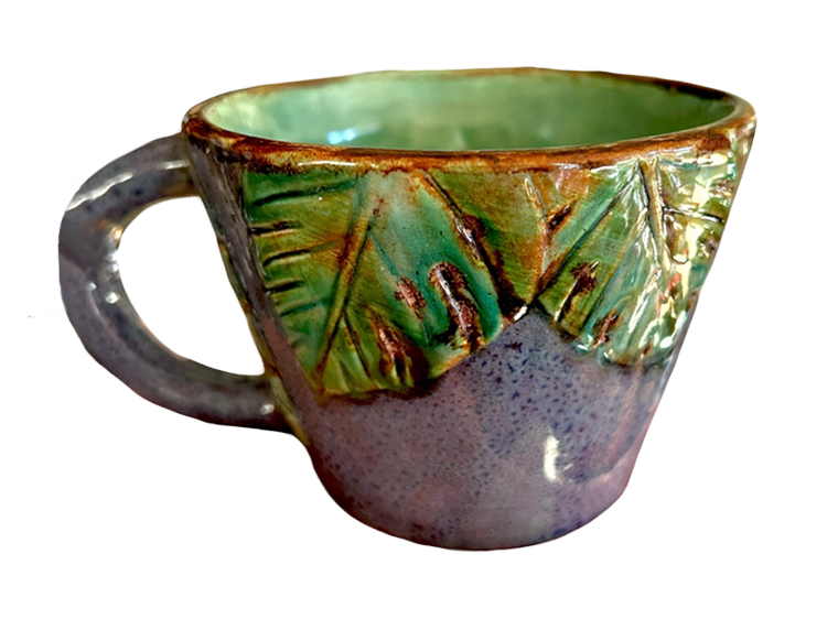 Bisque Monstera Leaf Latte Mug (Case of 6)