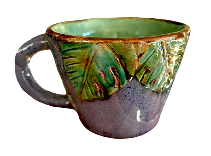 Bisque Monstera Leaf Latte Mug (Case of 6)