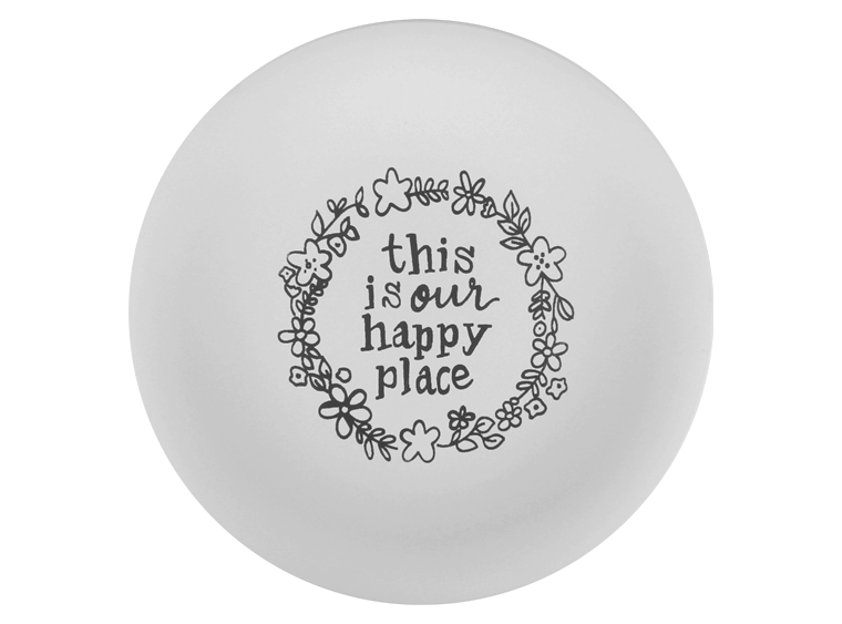 Bisque Happy Place Plate (Case of 6)